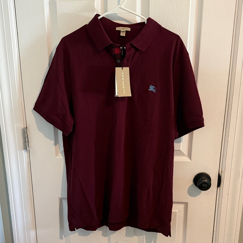 Burberry Deep Burgundy Polo Shirt